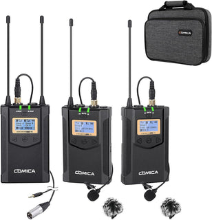 Comica CVM-WM100PLUS - Sistema de micrófono inalámbrico para cámara...