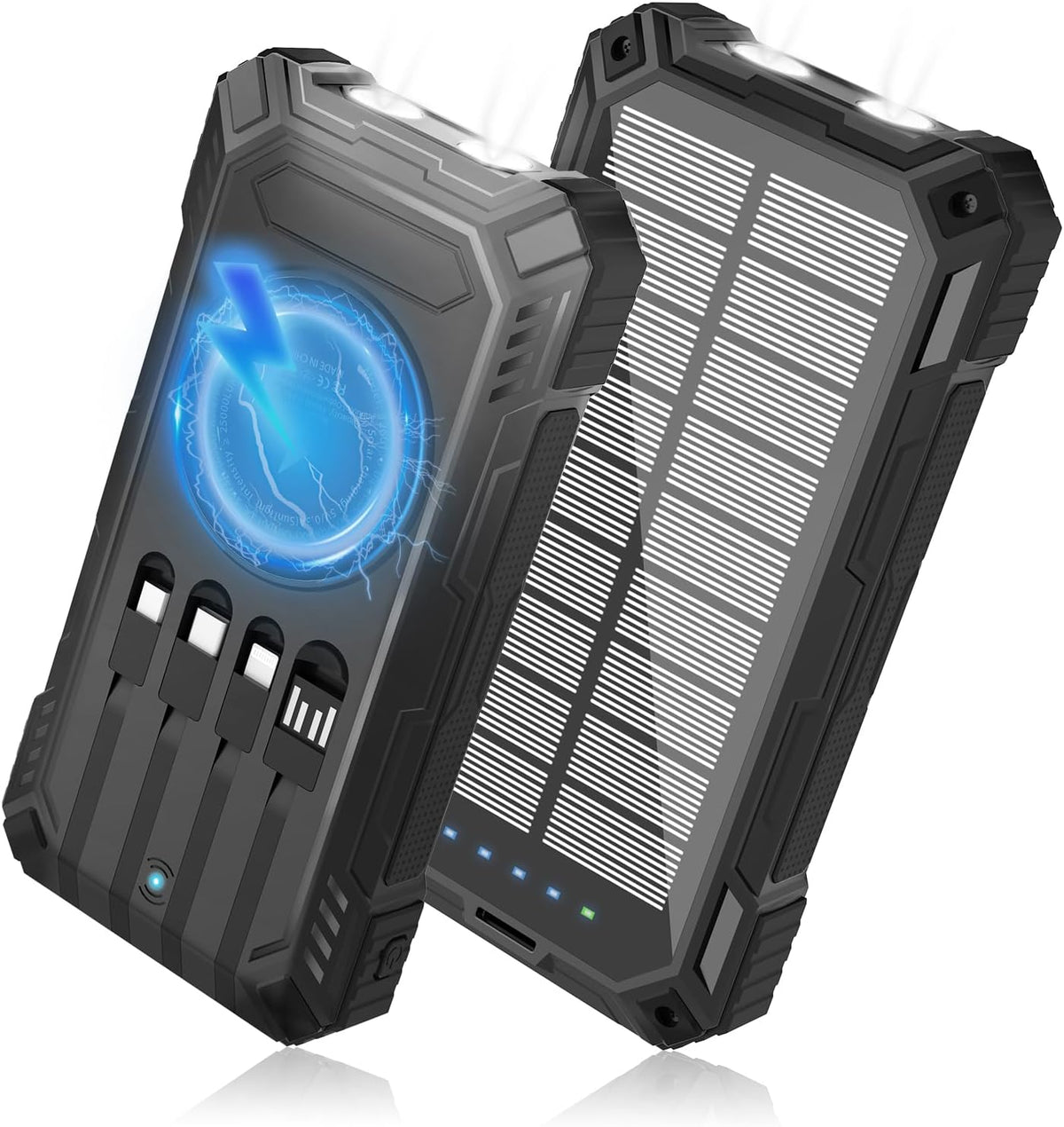 Banco de energía solar 49800mAh - Cargador portátil inalámbrico de...