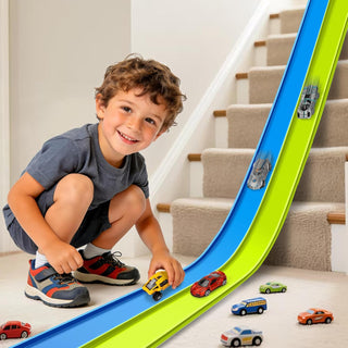 Juguetes flexibles de pista de carreras para niños, juego de inicia...
