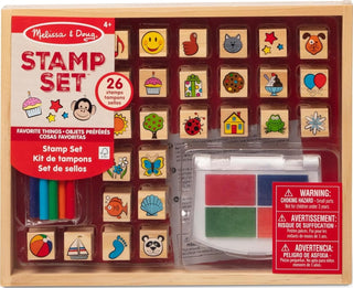 Juego de sellos de madera Melissa & Doug Favorite Things, 26 se...
