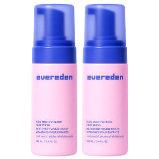 Evereden Lavado facial para niños: melocotón fresco, 3.4 onzas líqu...