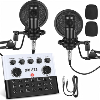 Paquete de equipo de podcast todo en uno F993, paquete de estudio d...