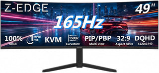 Monitor 5K, Z-Edge 49 pulgadas 1500R monitor curvado para juegos, m...