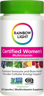 Suplemento multivitamínico certificado Rainbow Light para mujer, su...