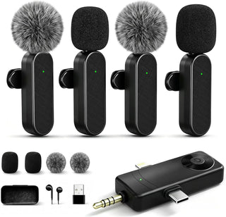 Gicorino - Micrófonos inalámbricos de solapa compatibles con iPhone...