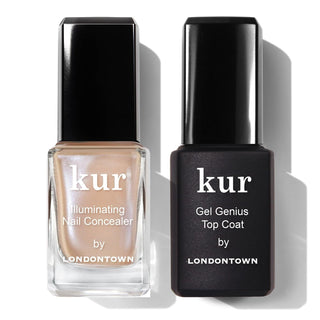 LONDONTOWN Corrector de uñas y gel Genius Top Coat Duos, ilumina e...