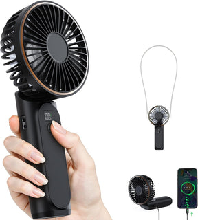 TUNISE Ventilador de Mano Portátil Recargable, Ventilador Portátil...