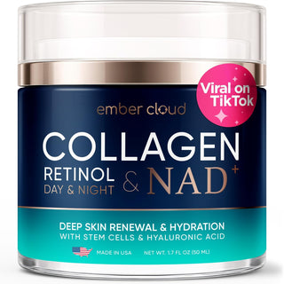 Crema de Colágeno NAD+ para Rostro con Retinol Ácido Hialurónico Ni...