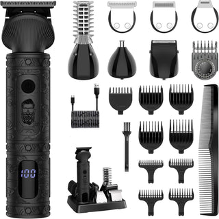 Scttomon Recortadora de barba para hombres, kit profesional de aseo...