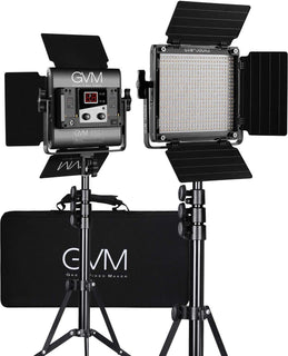 GVM 560 - Luz de video LED, regulable bicolor, 2 paquetes de ilumin...