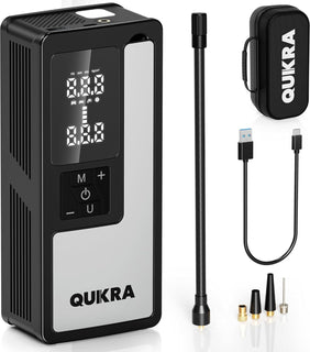 QUIKRA Inflador de neumáticos P009 Compresor de aire portátil, bomb...