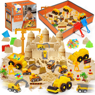 TOY Life - Kit de arena de construcción de 38 piezas con caja de ar...