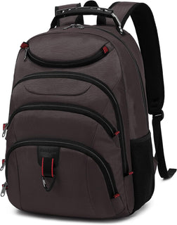 Mochila para laptop Boavan para hombre (Negro, 15.6), Café, Elegante