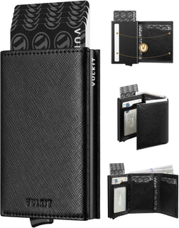 VULKIT Billetera de Tarjetas Emergente Minimalista Billeteras de Ef...