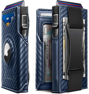 KEMISANT Billetera Airtag para hombre, delgada con bolsillo frontal...