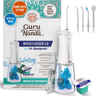 GuruNanda Irrigador dental avanzado 3.0 con irrigador dental de agu...