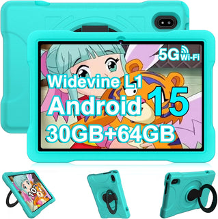 UJJ Tableta para niños Android 15 de 10 pulgadas, 30 GB de RAM 64 G...