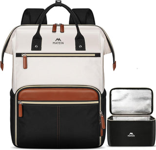 MATEIN Mochila para laptop con lonchera, mochila de almuerzo de 15....