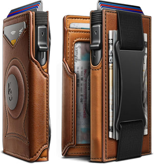 KEMISANT Billetera Airtag para hombre, delgada con bolsillo frontal...
