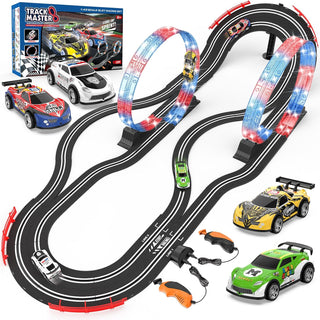 Juegos de Pistas de Carreras de Coches de Ranura con 4 Coches de Ra...