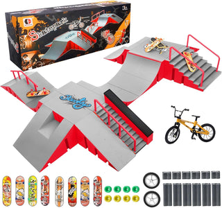 RNGODO Finger Skateboard Park Kits, juego de rampa de patineta de d...