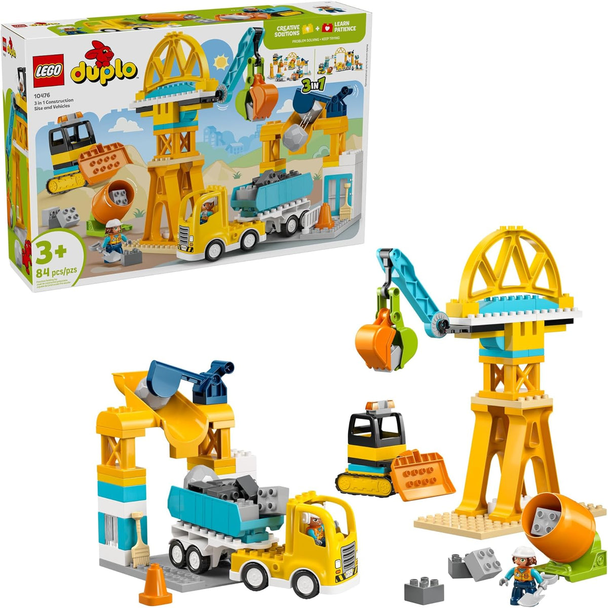 LEGO DUPLO Town 10476 - Juego de construcción 3 en 1 y vehículos pa...