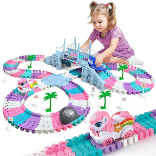 Juguetes de Coches para Niños de 4-6 años, Pista de Carreras de 194...