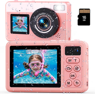 Maxmango Cámara digital submarina D70 4K - Cámara impermeable de 48...