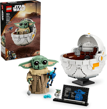 LEGO Star Wars: The Mandalorian Grogu con juego de juguetes de construcción de cochecito Hover - Juguete de Star Wars para niños, niños y niñas, a partir de 10 años, idea de regalo para cumpleaños -