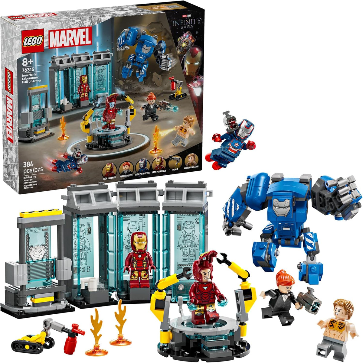 LEGO Marvel Iron Mans Laboratory Hall of Armor - Juguete