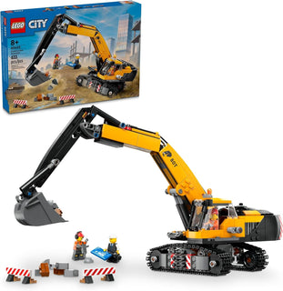 LEGO Juguete de excavadora de construcción urbana – Juguetes de construcción para niños y niñas, a partir de 8 años – Camión funcional de construcción para niños con minifiguras – Regalos para