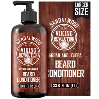 Viking Revolution Acondicionador para barba - Sándalo - 33.8 fl oz