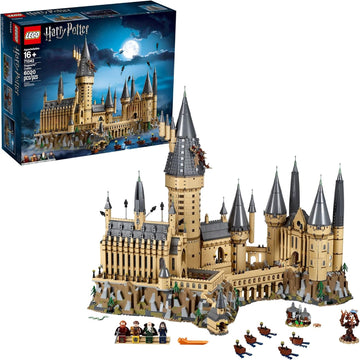 LEGO 71043 - Juego de construcción de castillo de Hogwarts de Harry Potter, con minifiguras, varita, lanchas y figura de araña, accesorios de Gryffindor y Hufflepuff, para adultos y adolescentes