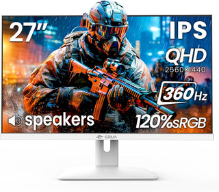 CRUA - Monitor de juegos QHD IPS de 27 pulgadas y 360 Hz, altavoces...