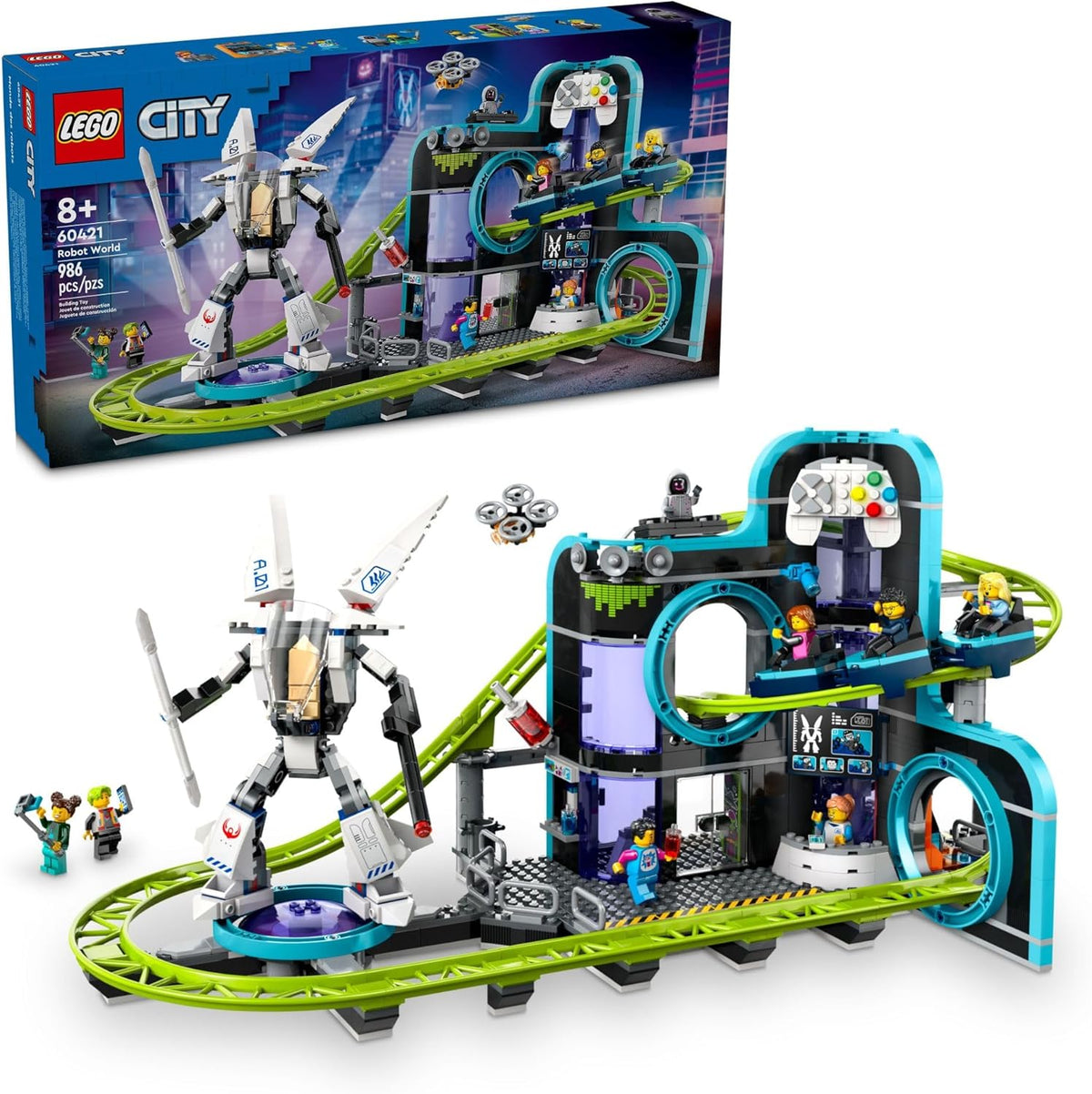 LEGO City Robot World Montaña Rusa Set de Construcción - Juguete de...