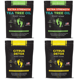 DAILY REMEDY Juego de 4 pies de remojo \u2013 2 aceites de árbol de...