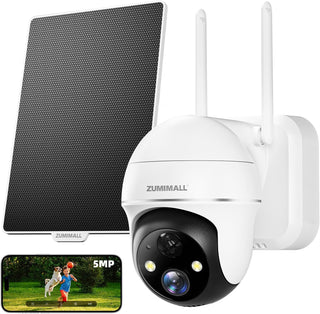 ZUMIMALL Cámaras de seguridad 5MP inalámbricas para exteriores, cám...
