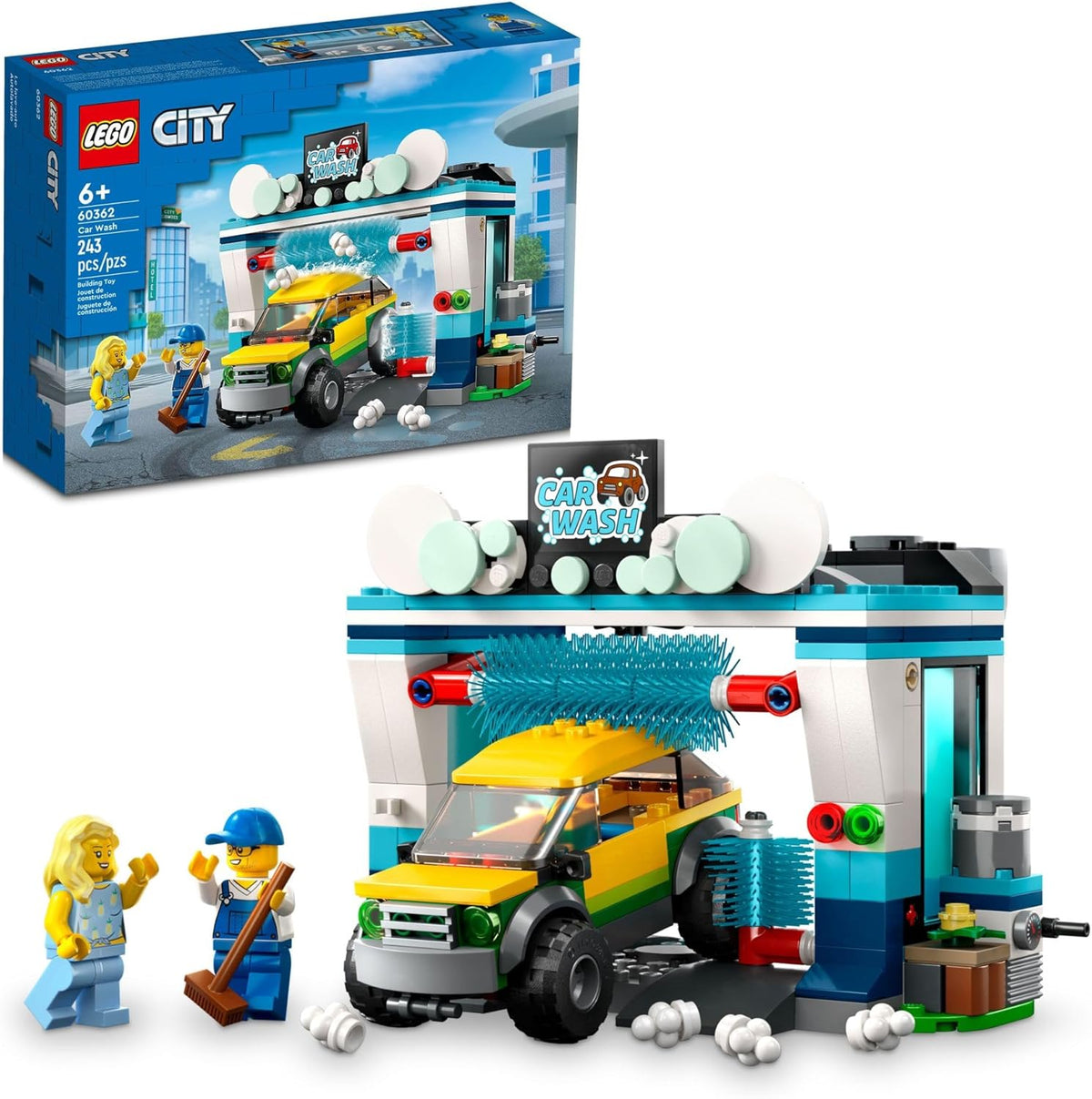 LEGO City Car Wash 60362 Juego de Juguetes de Construcción, Diverti...