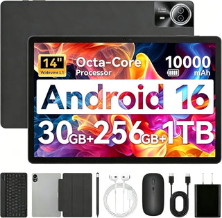 URAO Tablet | Tablet Android 15 de 14 pulgadas | 30 GB RAM 256 GB R...