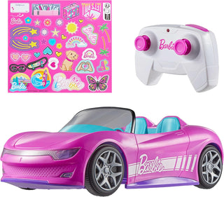 Hot Wheels Barbie - Coche de juguete a control remoto rosa converti...