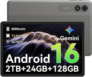 Tablet de 11 pulgadas, Android 16 Tablet con Gemini AI, 24 (6+128)...
