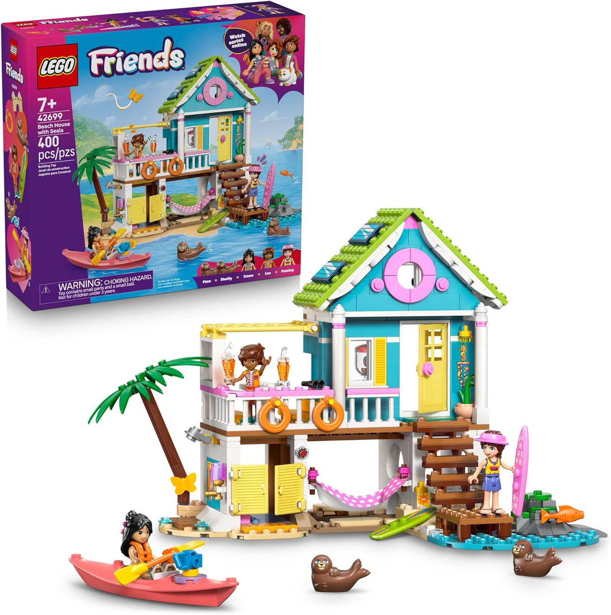 LEGO Friends Beach House with Seals - Juguete de construcción para...