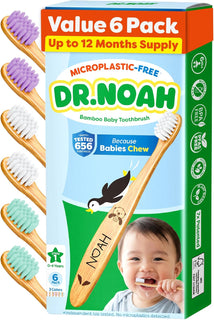 Dr. Noah - Cepillo de dientes de bambú sin microplásticos | Diseñad...