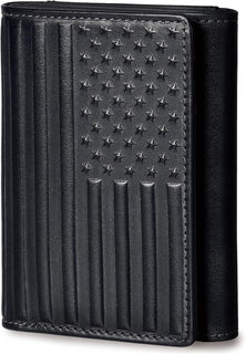 Pefiam Billetera de cuero triple para hombre con bloqueo RFID, cart...