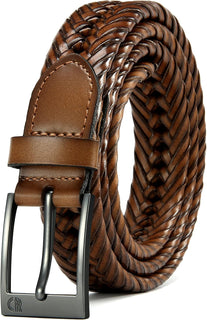 CHAOREN Cinturones trenzados de cuero para hombre, cinturón de cuer...