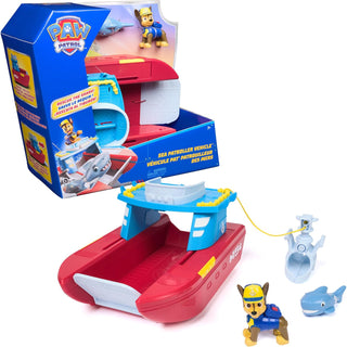 PAW Patrol Vehículo Patrullero Marino con Chase y Figura de Tiburón...