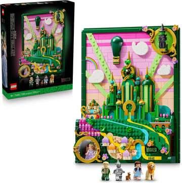 LEGO Wicked Emerald City - Juego de construcción de pared para adultos, decoración de pared para sala de estar, dormitorio o dormitorio, mercancía coleccionable para fanáticos del cine, ideas de