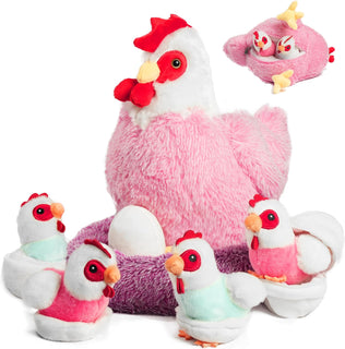 Juego de animales de peluche de pollo 9 en 1, juguetes de peluche d...