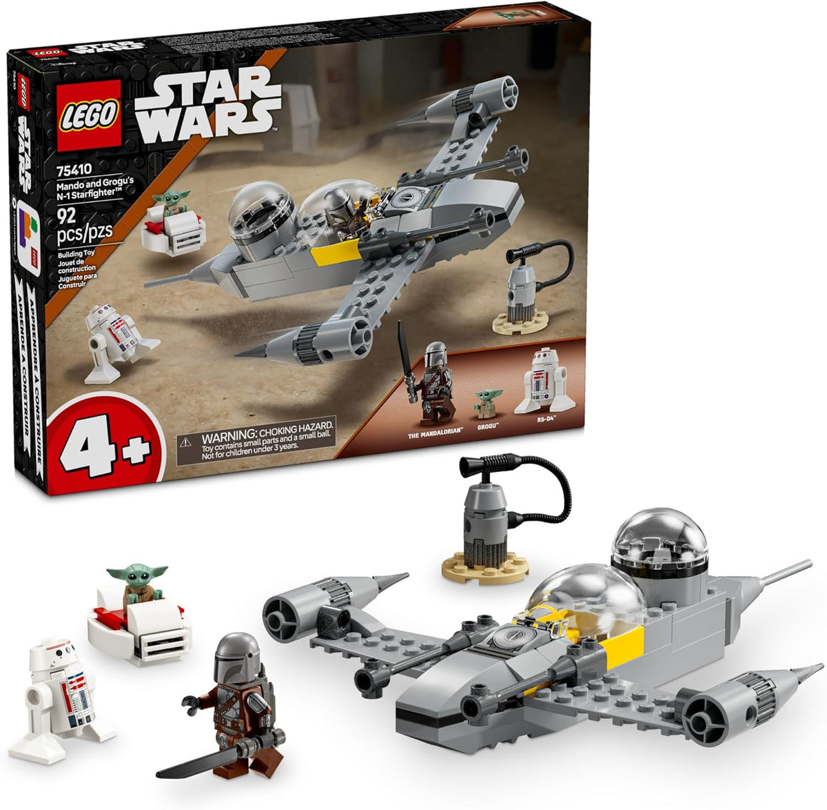 LEGO Star Wars: El conjunto de construcción de Mando y Grogu del N-...