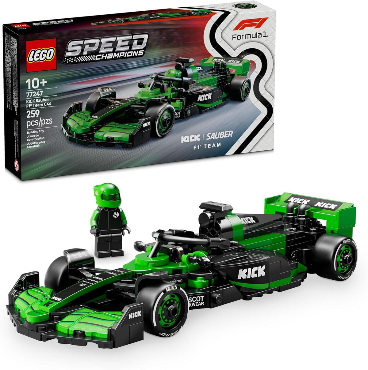 LEGO Speed Champions Kick Sauber F1 Team C44 - Juego de
